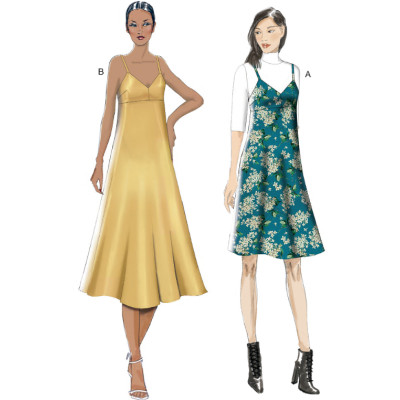 Střih Vogue 9278 empírové šaty na ramínka