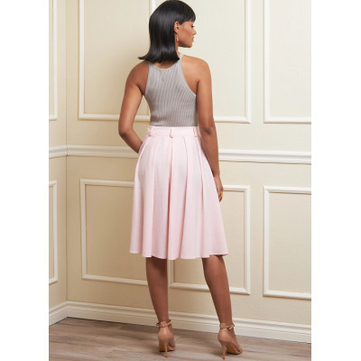 Střih Vogue 1890 kolová sukně se sklady