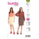 Střih Burda 5936, návod k šití: pouzdrová sukně s vysokým pasem