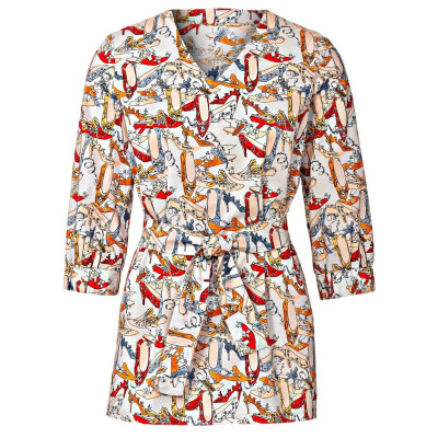 Střih Burda 5924, návod k šití: halenka, tunika s páskem