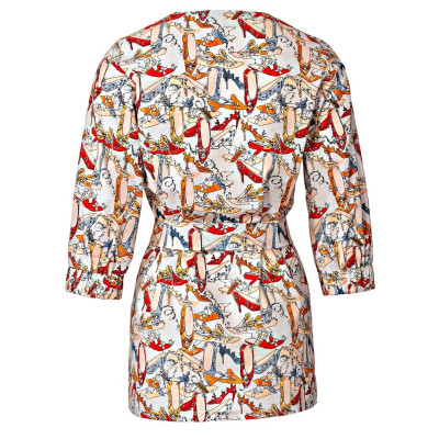 Střih Burda 5924, návod k šití: halenka, tunika s páskem