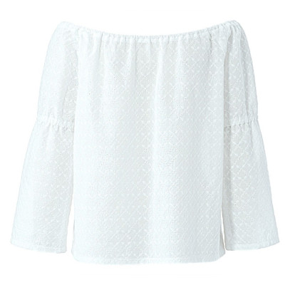 Střih Burda 5904, návod k šití: halenka se spadlými rameny