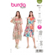 Střih Burda 5903, návod k šití: šaty s rozšířenou sukní