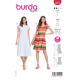 Střih Burda 5901, návod k šití: šaty s rozšířenou sukní
