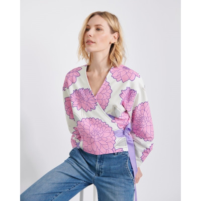 Střih Burda 5892, návod k šití: zavinovací sako