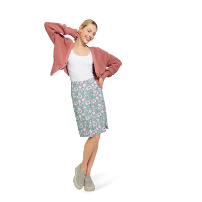 Střih Burda 5888, návod k šití: zavinovací sukně s gumou v pase