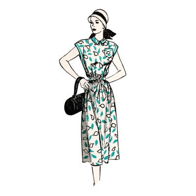 Střih Butterick 6889 Vintage košilové šaty, 50. léta