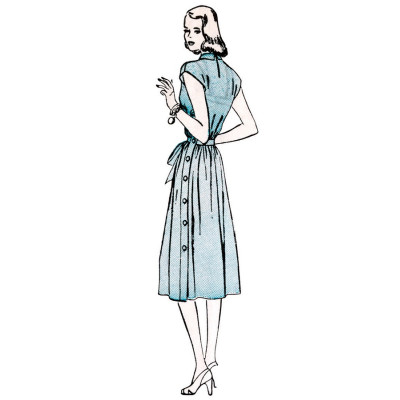 Střih Butterick 6889 Vintage košilové šaty, 50. léta