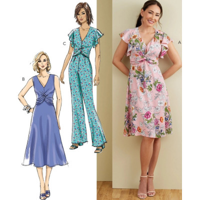 Střih Butterick 6893 áčkové šaty, overal