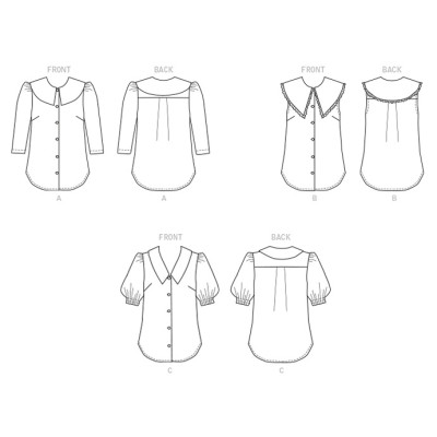 Střih Butterick 6895 halenka, košile