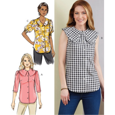 Střih Butterick 6895 halenka, košile