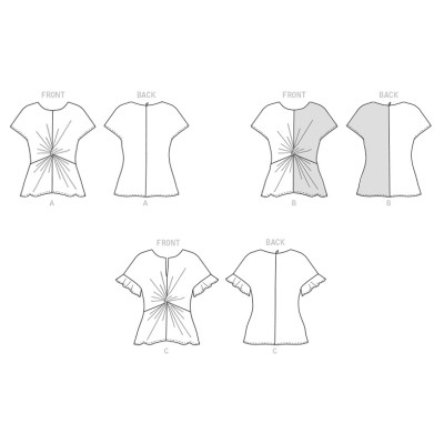 Střih Butterick 6899 halenka s twistem