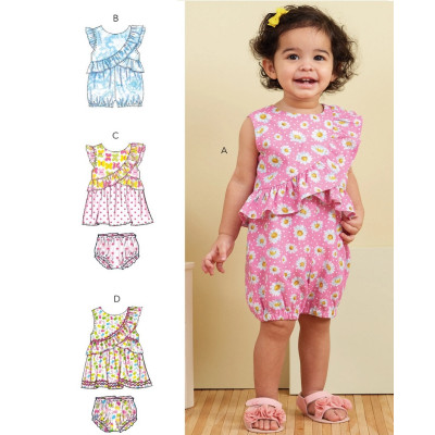 Střih Butterick 6904 šaty a kalhotky pro miminka