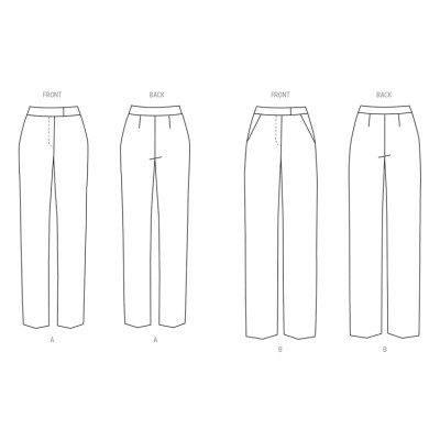 Střih Butterick 6910 kalhoty s rovnými nohavicemi