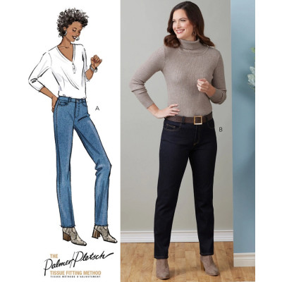 Střih Butterick 6911 džíny skinny, straight leg