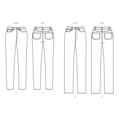 Střih Butterick 6911 džíny skinny, straight leg