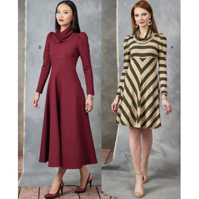 Střih Vogue 1907 empírové šaty, rolákové šaty