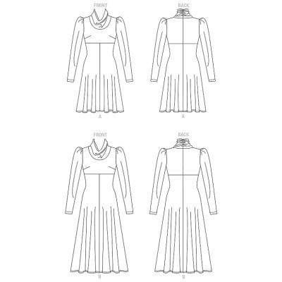 Střih Vogue 1907 empírové šaty, rolákové šaty