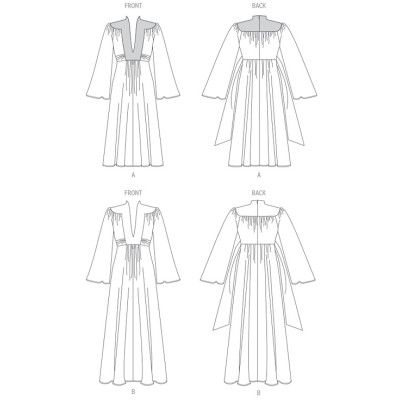 Střih Vogue 1921 empírové šaty