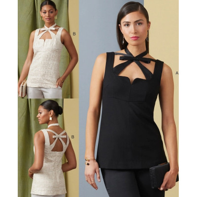 Střih Vogue 1922 empírový top na ramínka