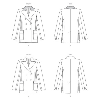 Střih Vogue 1927 dvouřadé sako