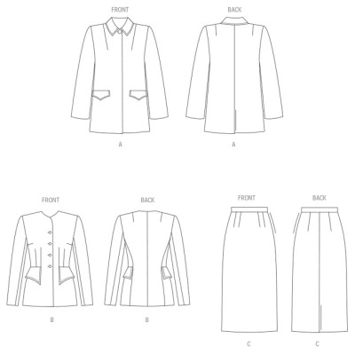 Střih Vogue 1932 Vintage kostýmek, kabát (rok 1949)