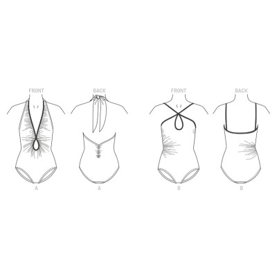 Střih Vogue 1894 dámské jednodílné plavky