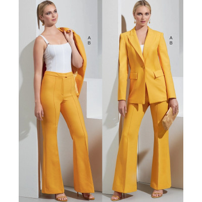 Střih Vogue 1870 dámský kalhotový kostým, sako a kalhoty
