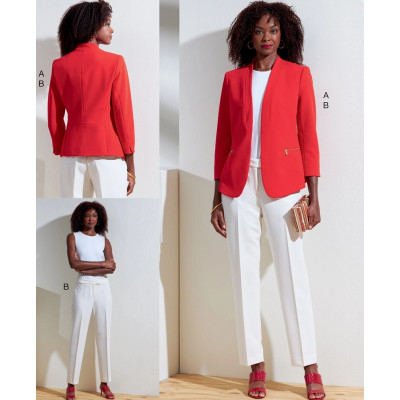 Střih Vogue 1867 sako, cigaretové kalhoty, Anne Klein