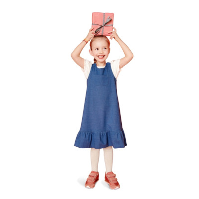 Střih Burda 9238, návod k šití: áčkové šaty pro dívky