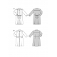 Střih Burda 5882, návod k šití: košilové šaty s límečkem