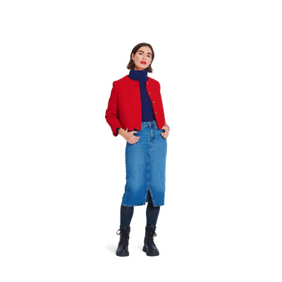 Střih Burda 5870, návod k šití: sako, krátký kabátek