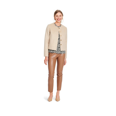 Střih Burda 5870, návod k šití: sako, krátký kabátek