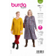 Střih Burda 5865, návod k šití: halenkové šaty, tunika