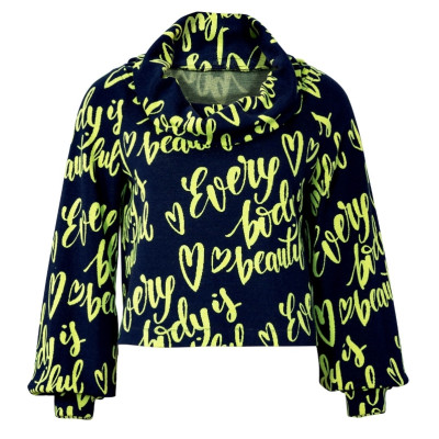 Střih Burda 5858, návod k šití: svetr se širokým rolákovým límcem, rolák