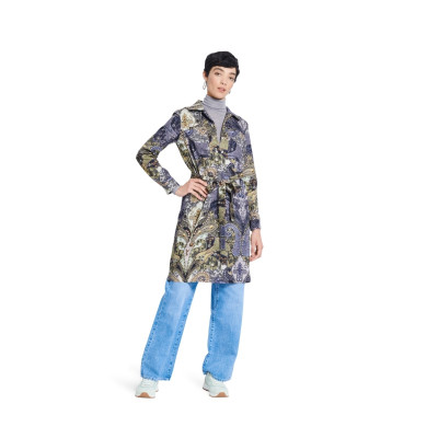 Střih Burda 5854, návod k šití: košilové šaty, džínové šaty