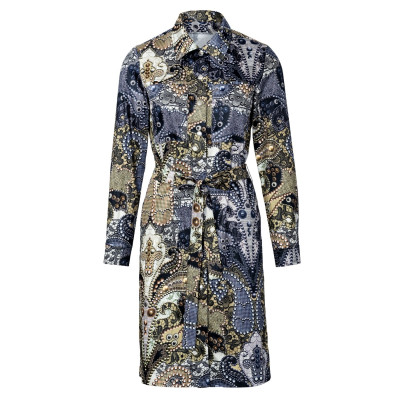 Střih Burda 5854, návod k šití: košilové šaty, džínové šaty