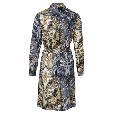 Střih Burda 5854, návod k šití: košilové šaty, džínové šaty