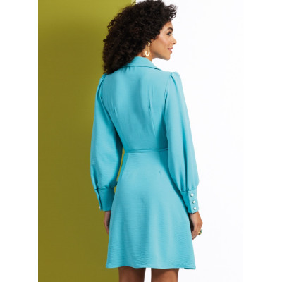 Střih Butterick 6928 zavinovací šaty, áčkové šaty