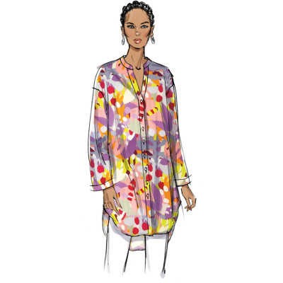 Střih Butterick 6929 volná košile, tunika