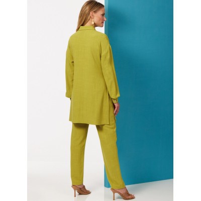 Střih Butterick 6932 zavinovací tunika, volná košile, kalhoty