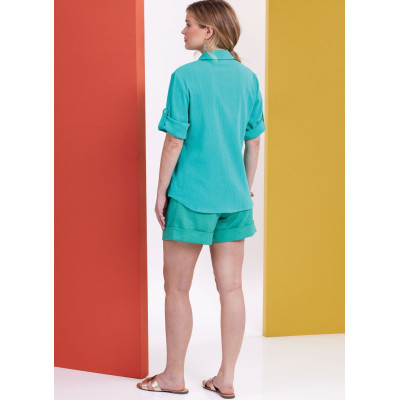 Střih Butterick 6946 košile, šortky s vysokým pasem