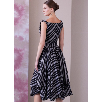 Střih Vogue 1935 šaty se širokou sukní a výstřihem voda, Júlio César