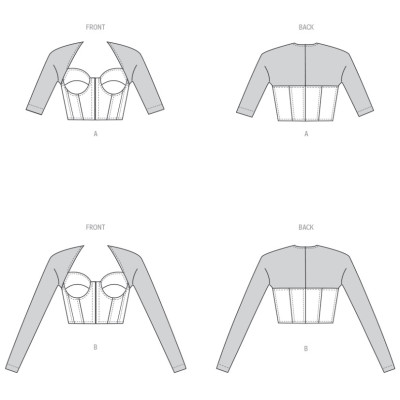 Střih Vogue 1938 korzetový top, korzet