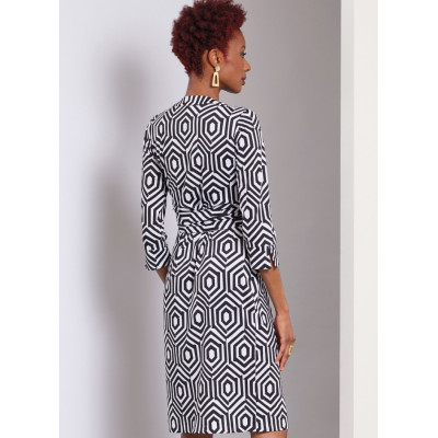 Střih Vogue 1952 zavinovací šaty, šaty s límečkem