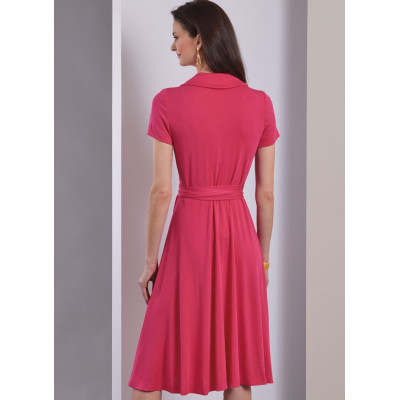 Střih Vogue 1952 zavinovací šaty, šaty s límečkem