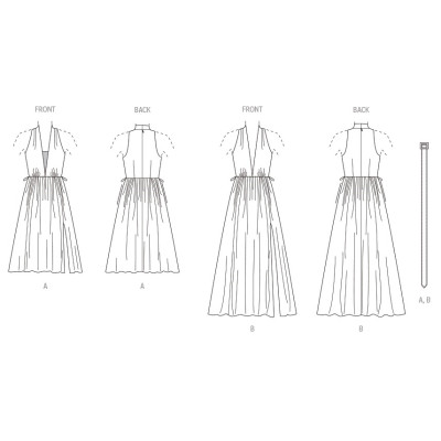 Střih Vogue 1953 šaty bez rukávů, šaty s hlubokým výstřihem, dlouhé šaty