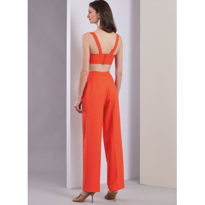 Střih Vogue 1961 bra top, široká sukně, kalhoty s puky