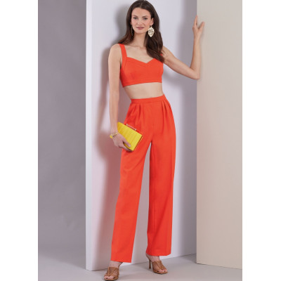 Střih Vogue 1961 bra top, široká sukně, kalhoty s puky