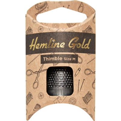 Kovový náprstek M černý Hemline Gold